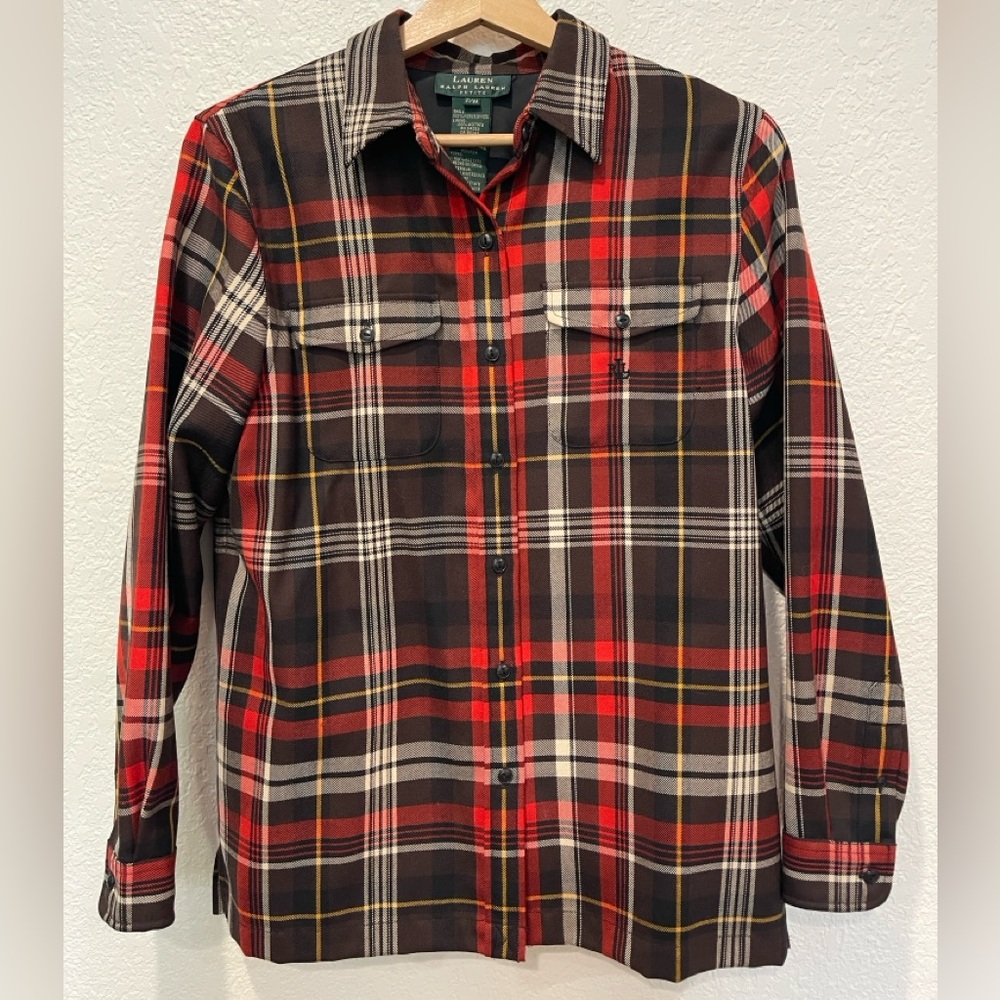 Lauren Ralph Lauren Wool Plaid Blouse